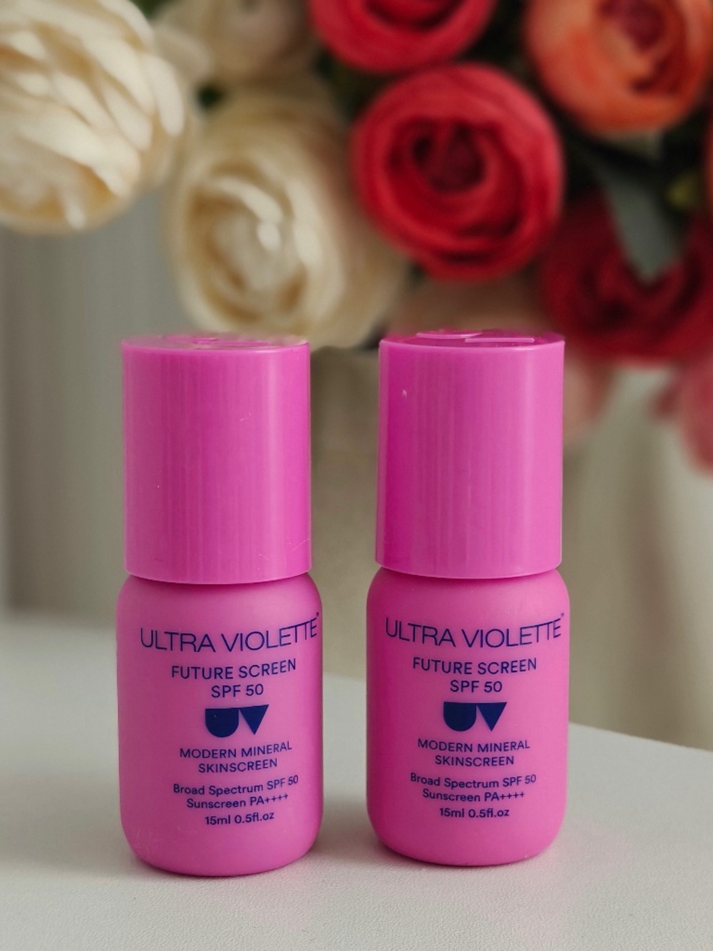 2 Ultra Violette Future Screen SPF50 Modern Mineral Sunscreen Mini 15ml/0.5oz